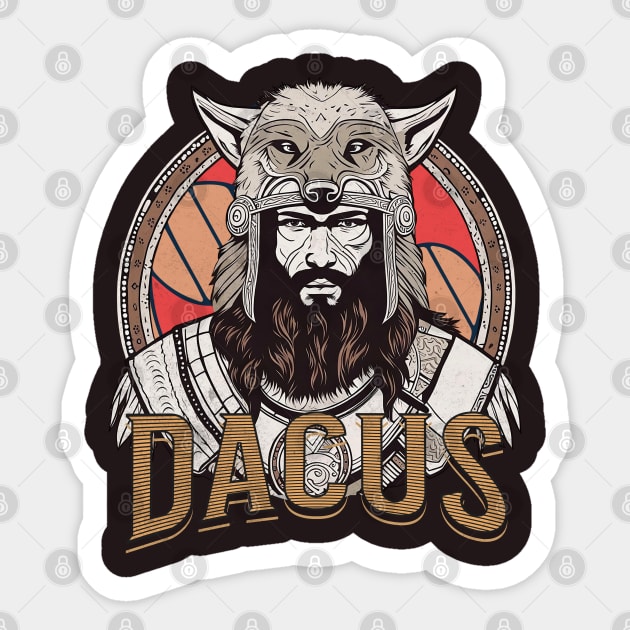 Romanian Dacian Warrior - Dacus Sticker by alcoshirts